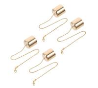 CIYODO 4pcs Brass Candle Snuffer with Chain Tiki Torch Wick Fire Extinguisher Flame Putting Out Tool Timeless Design for Home Candle Accessory
