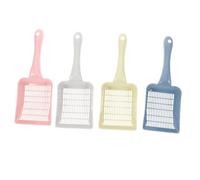 CIYODO 4Pcs Durable Hollow Cat Litter Scooper with Ergonomic Handle for Easy Cleaning of Clumping Bentonite and Tofu Cat Sand Suitable for Pets Random Color