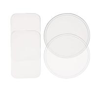 CIYODO 4pcs Eyelash Extension Silicone Lash Grafting Pallet Pads round 80mm and Rectangular 90x55mm for Professional Lash Extension and Forehead Holder