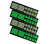 CIYODO 4pcs Green Glowing Car Window Button Stickers, Fluorescent Auto Lift Switch Decals, Dashboard Decorative Luminous Car Interior Stickers for Night Use