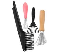 CIYODO 4Pcs Hair Brush Cleaner Tool for Removing Hair Residue Multi Function Comb Cleaner Rake with Combs Easy to Use Hairbrush Cleaning Tool for Styling Accessories