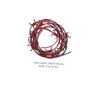 CIYODO 4pcs Halloween Barbed Wire Chains Realistic Fake Decorative Chains for Haunted House Cosplay Party Decorations with Brown Silver Red Black Wire