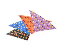 CIYODO 4pcs Halloween Dog Bandana Wear Resistant Triangle Scarf for Pets Stylish Neck Accessories for Halloween Parties Dog Lovers