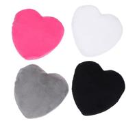 CIYODO 4pcs Heart-shaped Cotton Powder Puff Large Cosmetic Cushion for Face Makeup Soft Fluffy Puff for Liquid Foundation and Loose Powder Application Daily Use