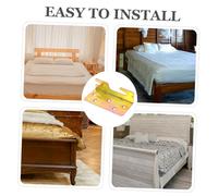 CIYODO 4pcs Heavy Duty Bed Rail Attachment Plates Iron Bed Rail Fittings Headboards Footboards Easy to Install Enhance Stability and Compatibility