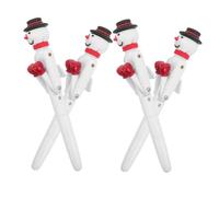 CIYODO 4pcs Interactive Snowman Boxing Ballpoint Pen with Smooth Gel Ink for Christmas Party Favors Portable Novelty Writing Tool for Holiday