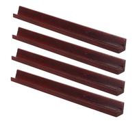 CIYODO 4Pcs Mahjong Tile Holder with Slip Grooves Wooden Racks for American Mahjong for Travel and