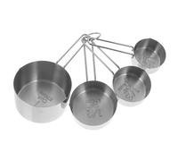 CIYODO 4pcs Measuring Cups Gold and Silver Kitchen Baking Tool Flexible Material for Spice Milk Powder Measurement Easy to Clean and Store