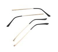 CIYODO 4pcs Metal Eyeglass Arm Replacement with Double-Tooth Secure Fit Temples for Glasses Repair Stylish Gold Eyewear Legs Compatible with Various Frames