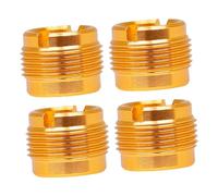 CIYODO 4pcs Mic Stand Adapter to Thread Screw Converter with Gold Finish Secure Female Thread for Microphone Clip Holder Fast Installation for Pro Audio Live Streaming Presentations