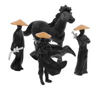 CIYODO 4pcs Mini Landscape Decoration Plastic Mini Figures Miniature Action Figures for Terrarium and Desktop Ornament