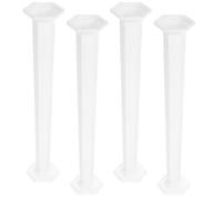 CIYODO 4pcs Mini Roman Pillar Decoration Photo Props Set, White Ps Material, Creative Design Pillars for Home and Micro Landscape, Sturdy and Not Easy to Deform