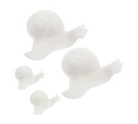 CIYODO 4pcs Mini Snail Resin Fillers for DIY Creativity, White Glue Material Detailed 3d Design, for Enhancing Model Effect and Jewelry Making Supplies