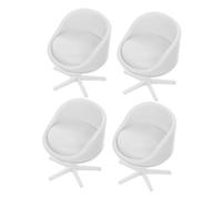 CIYODO 4pcs Miniature Chair for Dollhouses Realistic Decorative Furniture Vintage Style Mini House Accessories Fine Craftsmanship Smooth Surface Design for Miniature Scenes and DIY