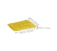 CIYODO 4Pcs Multi-Function Glitter Dish Scrub Sponges Reusable Kitchen Cleaning Pads for Dishes Pots Pans and Bathroom Surfaces Convenient Non-Scratch Wok Sponges in Gold and Silver