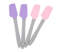 CIYODO 4pcs Multi-function Silicone Wax Spatulas Portable Wax Applicator Tools for Body and Face Care Smooth Rounded Edges Safe Application for Women Purple Pink