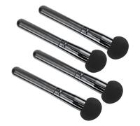 CIYODO 4pcs Mushroom Head Makeup Foundation Puff Portable Cosmetic Cushion Brush for Face Powder Application to Use Black