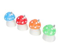 CIYODO 4Pcs Mushroom Shaped Toothpick Storage Boxes Creative Press-release Toothpick Cases Portable Storage Holders for Home Kitchen Dining Table Decorative Use Random Color