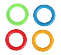 CIYODO 4pcs PE Throwing Rings for Outdoor Indoor Hand-eye Coordination Non-slip Plastic Gym Rings for Early Development and Interaction