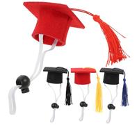 CIYODO 4Pcs Pet Graduation Caps Cat and Dog Graduation Hats for Themed Parties Safe Material Photo Prop for Pets Share Graduation Moments Together