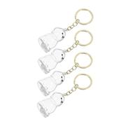 CIYODO 4pcs Pet Hair Keepsake Keychain Transparent Memorial Urn for Dogs Cats Portable Lightweight Bag Charm for Daily Travel Emotional Connection