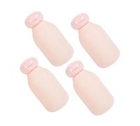 CIYODO 4pcs Pink Travel Toiletry Bottles Refillable Squeeze Containers for Lotion Shampoo Shower Gel Leak Resistant Travel Containers