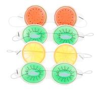 CIYODO 4Pcs PVC Fruit Shaped Cooling Eye Masks for Gel Ice Patches for Puffiness Dark Circles Dry Eyes Relief Comfortable Protective Sleep Patch in Mixed Colors