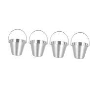 CIYODO 4pcs Stainless Steel Egg Rack Holder Bucket Handle for Egg Storage for Kitchen Counter Fridge Use