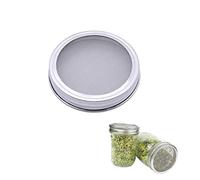 CIYODO 4pcs Stainless Steel Filter Wide Mouth Canning Jars Material Sprouting Jar Sprouting Lids Wide Mouth Fermenting Round Sip Silver