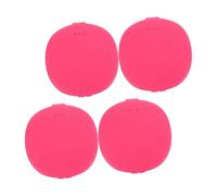 CIYODO 4pcs Storage Case Plastic Protection Box Compact Outdoor Carrier for Women Travel Reusable Silicone Period Disc Holder Pink