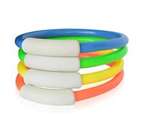 CIYODO 4pcs Swimming Pool Rings PVC Diving Sinkable Water Play Rings for Underwater Skill Practice