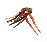 CIYODO 4pcs Vintage U Shaped Hairpins for Women with Leopard Print, Plastic and Resin Material, Quick Hair Tidying and Stable Hair Holding, for Classic Everyday Looks and Daily Outfits