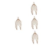 CIYODO 4pcs Wine Bottle Storage Bag Portable Jute Rope Mesh Carrier Versatile Wine Holder for Effortless Transport for Home Storage Outdoor Events