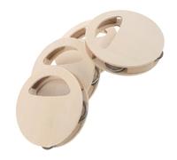 CIYODO 4pcs Wooden DIY Rattle Kit Unpainted Montessori Sensory Development for Music Learning and Craft Painting Beginners