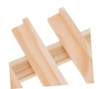 CIYODO 4pcs Wooden Domino Holders Alphabet Bases DIY Domino Racks Lightweight Craft Display Stands for Tiles and Letter Cards