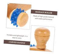 CIYODO 4Pcs Wooden Muscle Roller Handheld Massager for Back and Full Body Portable Lightweight Therapy Tool for Deep Tissue Relaxation and Yoga Stretching