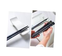 CIYODO 5 Pairs Black Pointed Head Anti-scalding Chopsticks Alloy Tableware for Home and Restaurant Asian Dining