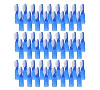 CIYODO 50pcs Finger Toothbrushes with Soft Pbt Bristles for Cleaning Anti-Slip Rounded Handle Design Mini Travel Toothbrushes for Camping Prison and Daily Hygiene
