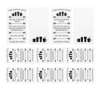 CIYODO 50pcs Glass Cup Care Instruction Tags Paper Tumbler Caring Cards for Small Business Customer Guide Inserts Easy to Carry and Write