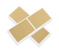 CIYODO 50pcs Gold Rectangle Scratch Cards with Smooth Coating for Greeting Cards Surprise Notes and Prize Games Self Adhesive Hidden Scratch Off Stickers for Festivals and Events