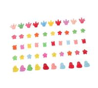 CIYODO 50Pcs Hair Claw Clips Mini Plastic Jaw Clips for Anti-skid Star Flower Heart Crown Shapes for Birthday Party Holiday
