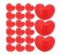 CIYODO 50pcs Heart Shaped Adhesive Bandages 34x27mm Small Red Disposable Wound Patches Portable Injured Care Stickers for Household