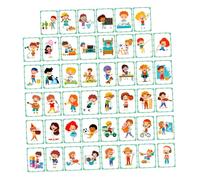 CIYODO 50pcs Interactive Behavior Chart Cards for Early Learning Reward Cards with Bright Colors and Paper Self-discipline Educational Tools for Classroom and Home Cognitive Development