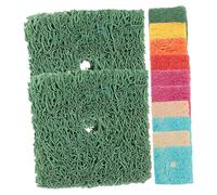 CIYODO 50pcs Natural Loofah Chewing for Small Animals Safe Molar Slices for Hamsters Guinea Pigs Rabbits and Squirrels Playthings to Reduce Chewing Behavior Random Color