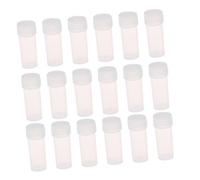 CIYODO 50pcs Plastic Vials with Caps Transparent Refillable Bottles for Medicine Sample Storage Travel and Pharmaceutical Use