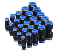 CIYODO 50pcs Push to Connect Air Hose Fittings Pneumatic Connectors Quick Release Copper and Abs Material Assorted Sizes 4mm to 12mm for Easy Connection and Disconnection