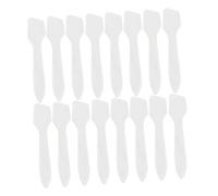 CIYODO 50pcs Transparent Makeup Spatula Plastic Tool for Facial Skincare DIY Cosmetic Cream Dispenser Comfortable Grip Beauty Spoon for Women