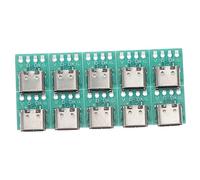 CIYODO 50pcs Usb c Connector Board Type-c Female Receptacle Adapter for Data Cable Transmission Compatible Devices and Pcb Conversions