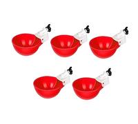 CIYODO 5pcs Automatic Drinking Fountain Plastic Chicken Water Cups Replaceable Chicken Waterer for Farm Home