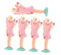 CIYODO 5pcs Ballet Dancing Figurine Music Box Accessories Plastic Ballet Doll Spinning Dancing for Creative Play and Home Decoration
